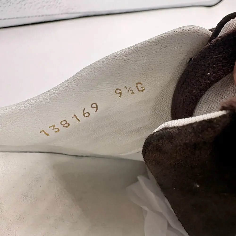 GUCCI Guccissima Monogram Leather Web Sneakers Oxblood Brown Sz 9.5G/US10 $1095 - Picture 9 of 12